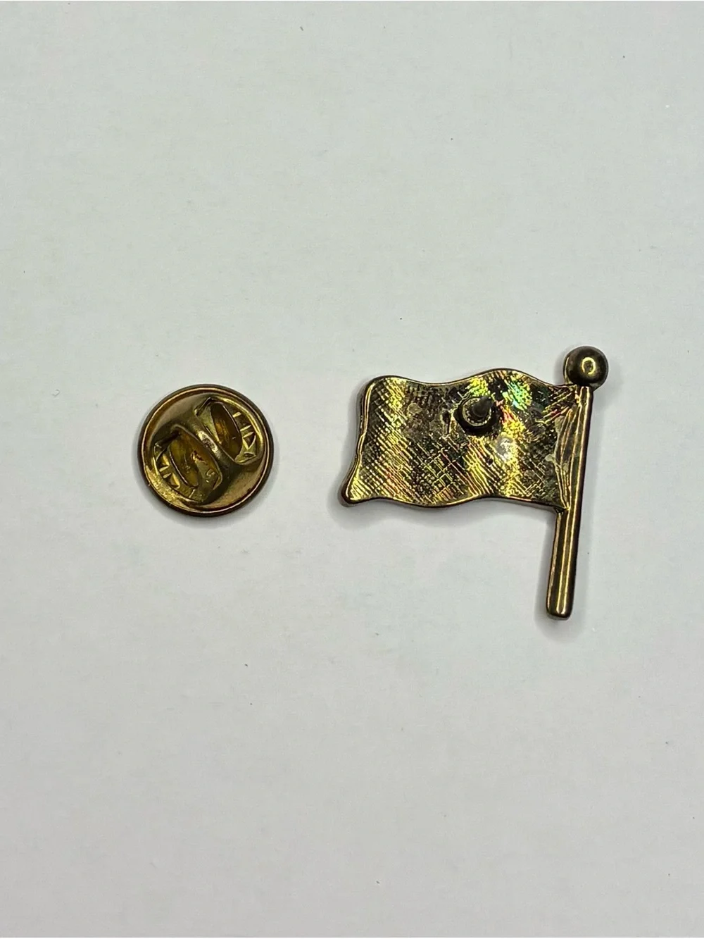 New Vintage Gold Tone United States Of America Flag Lapel Unisex USA Pin
